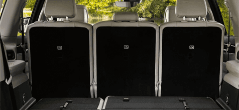 configure your cabin available power-folding third-row bench seat