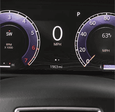 front and center display driver information digital cluster display
