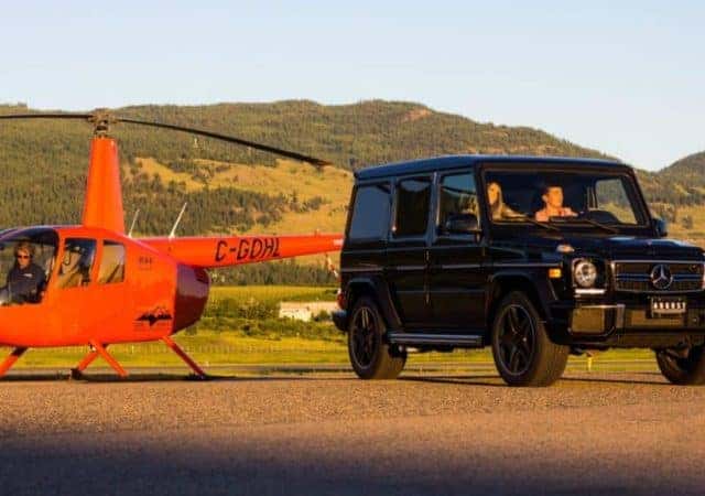 August Motorcars explores the skies with OK Heli - Heli Tours and luxury cars in Kelowna
