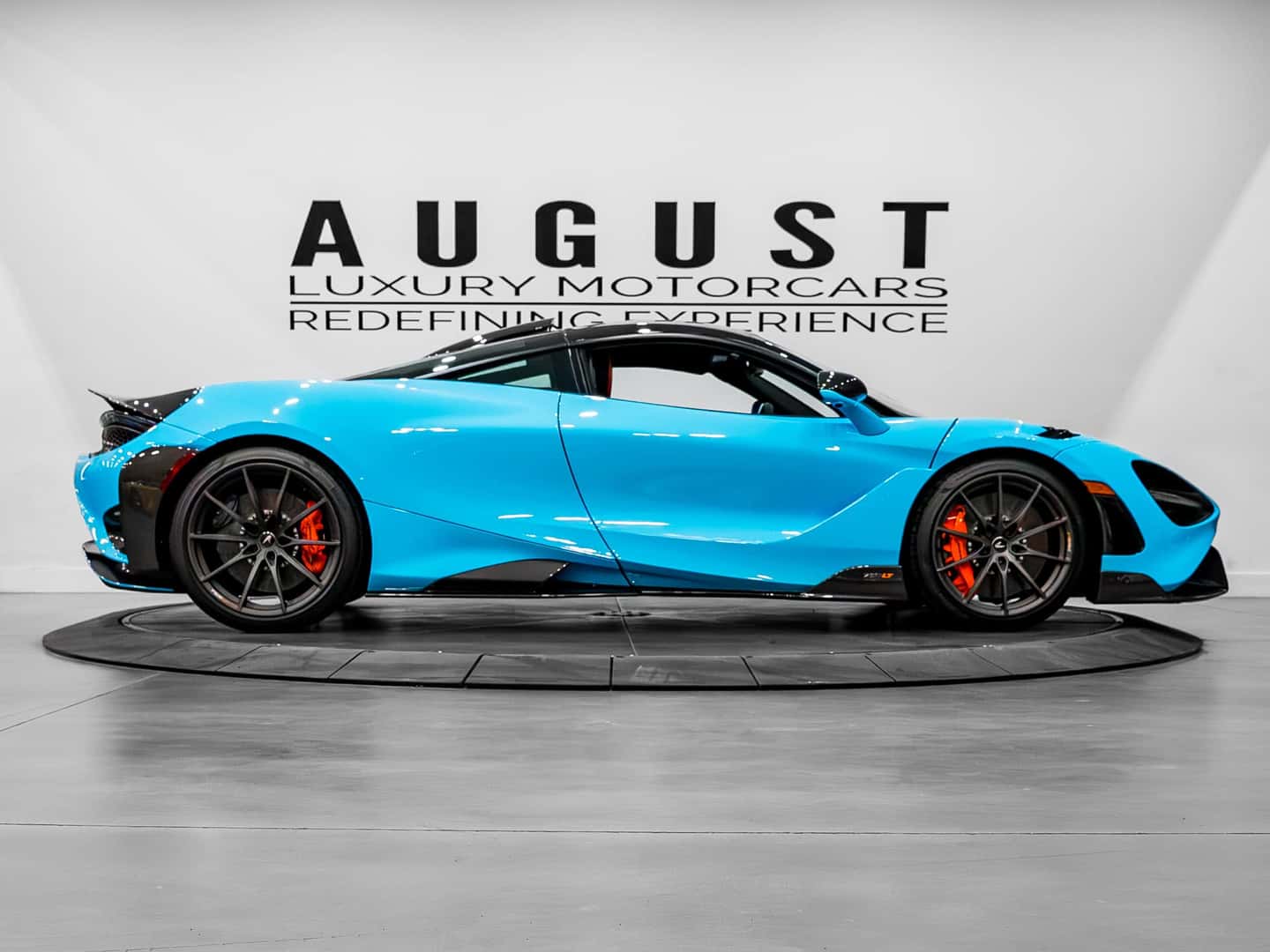 2021 McLaren 765LT Wrapped in Sky Blue Vinyl by August Customs