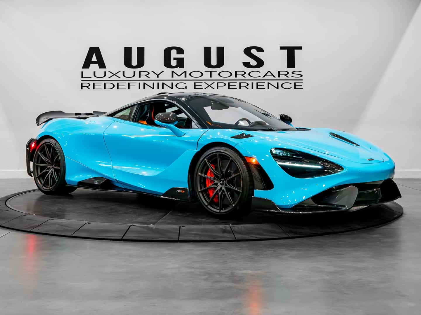 2021 McLaren 765LT Wrapped in Sky Blue Vinyl