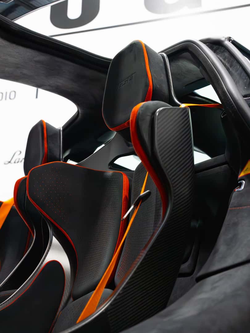 2021 McLaren 765LT Carbon Black/Burnt Orange Interior