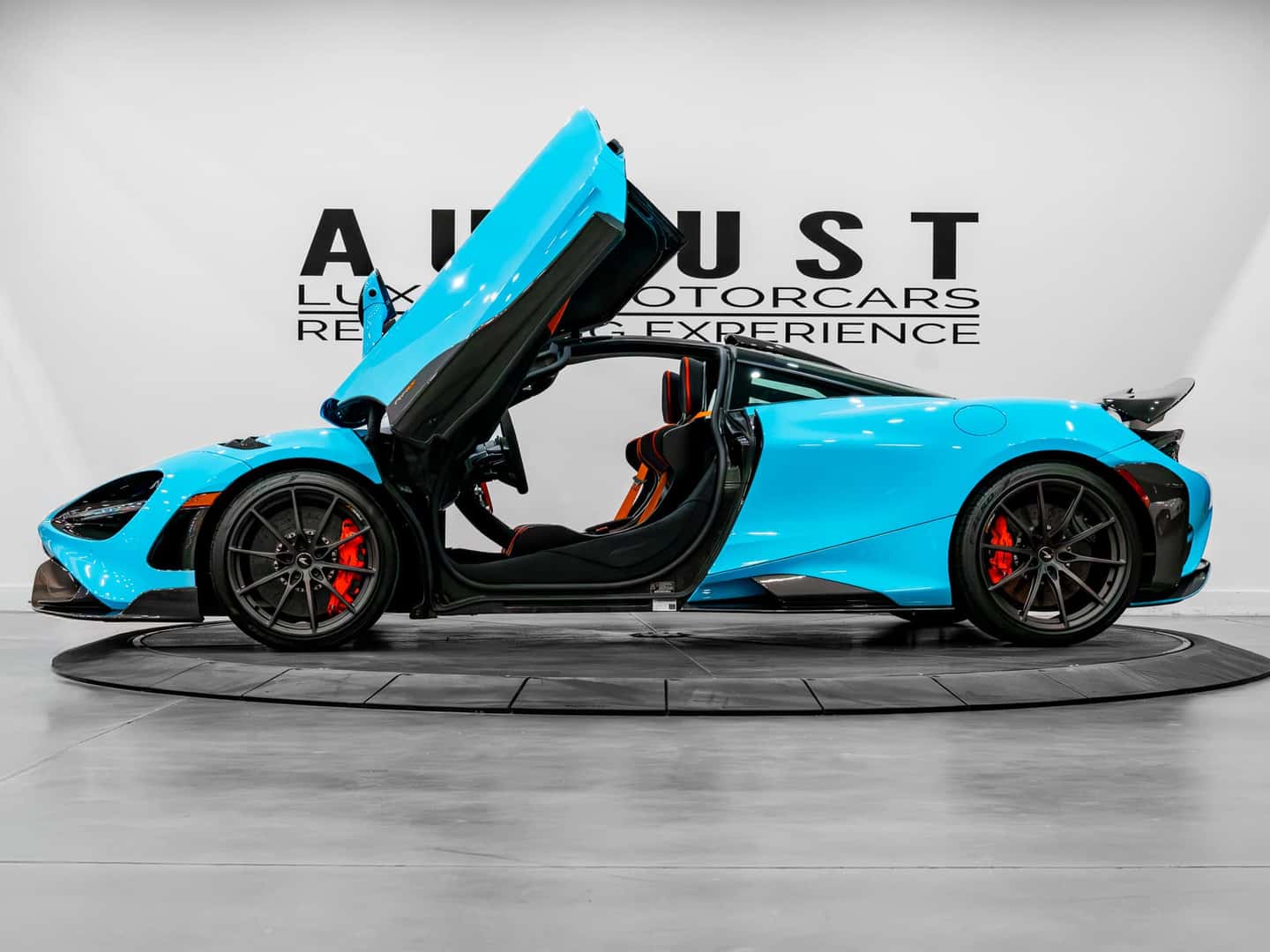 2021 McLaren 765LT Wrapped in Sky Blue Vinyl by August Customs