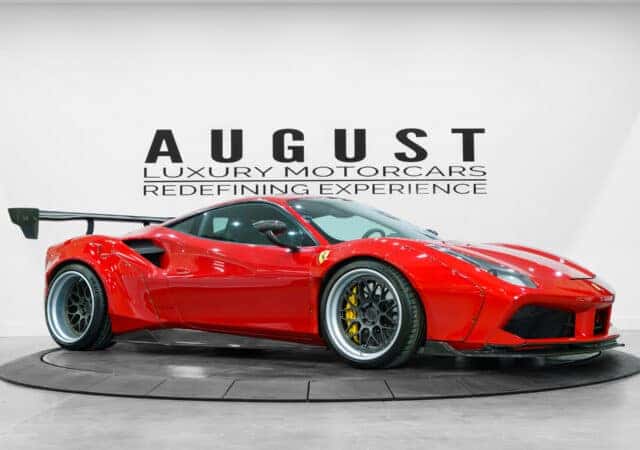2017 Ferrari 488 GTB Liberty Walk Widebody AL13 Wheels and GT3 Race Wing