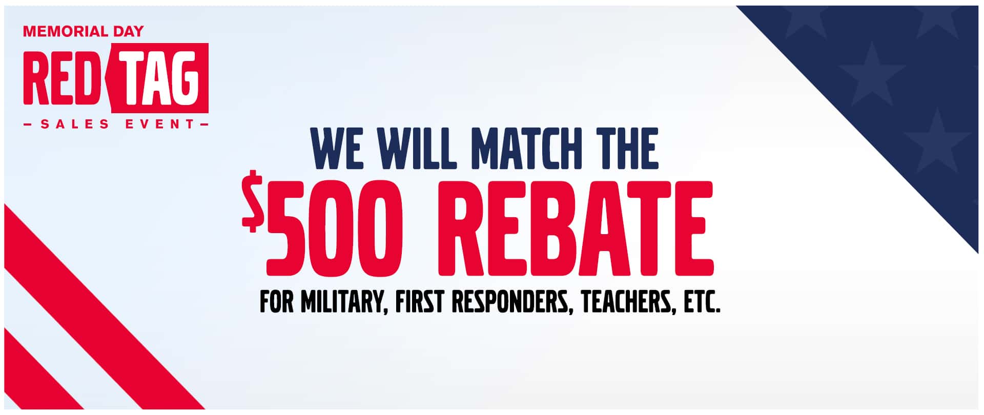 Memorial Day Red Tag Event
