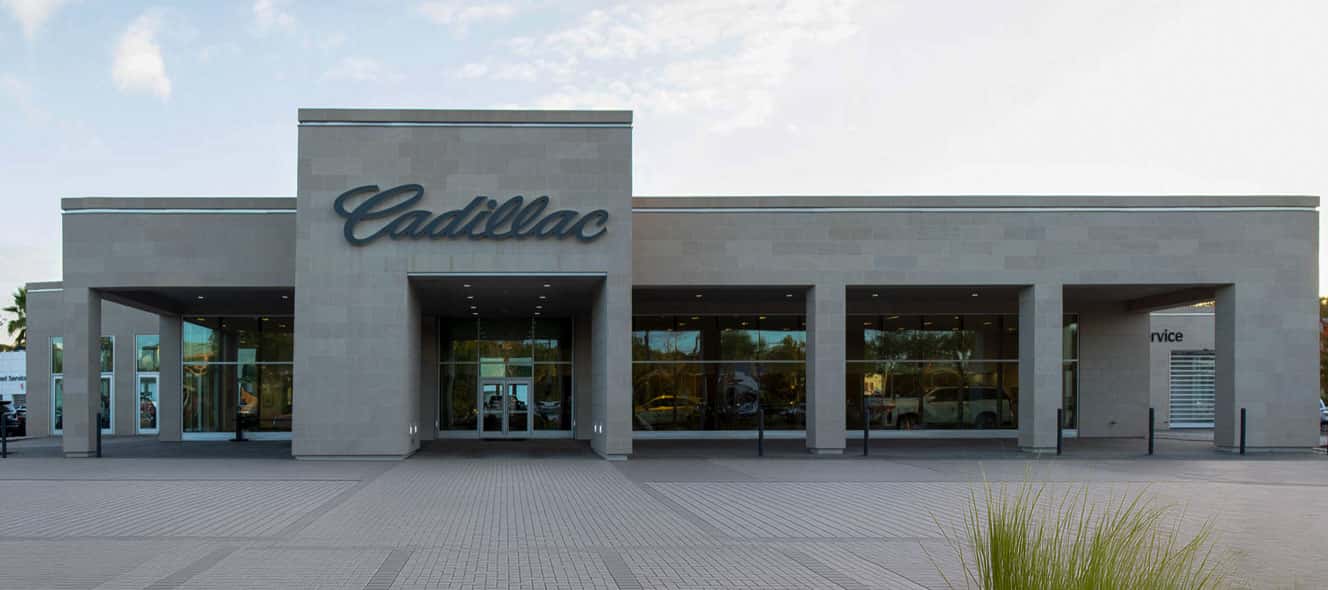 An exterior shot of Baker Cadillac of Charleston