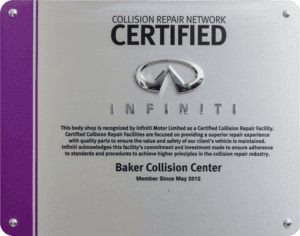 INFINITI Collision Repair Network Certified