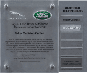 Jaguar Land Rover Authorized Aluminum Repair Network