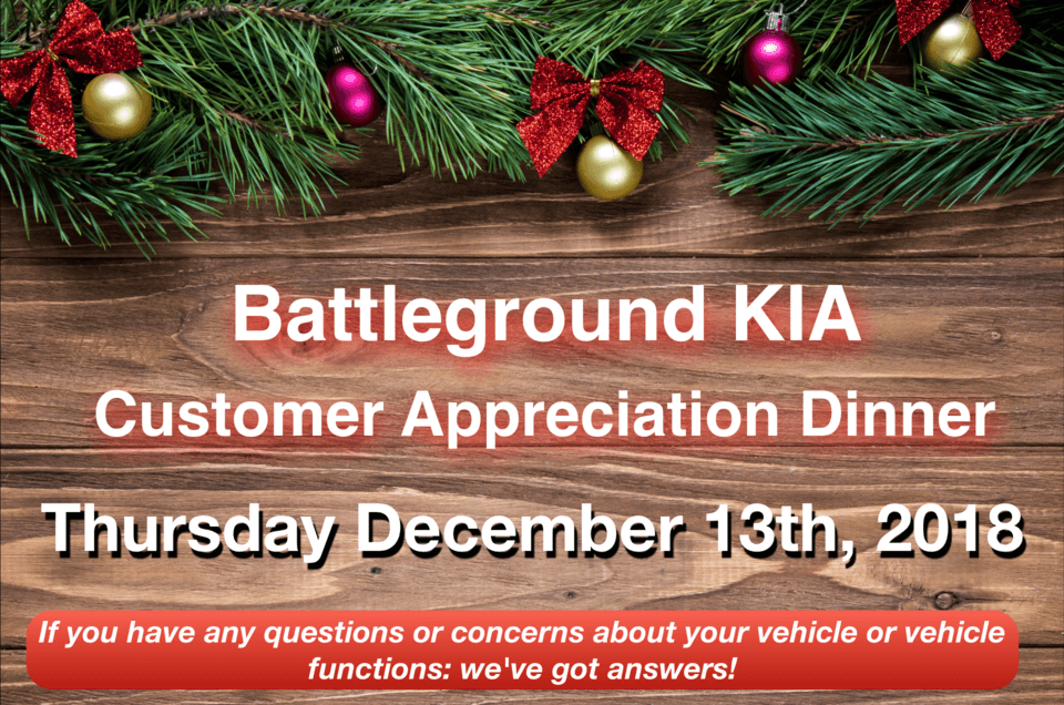 Battleground KIA Customer Appreciation Dinner