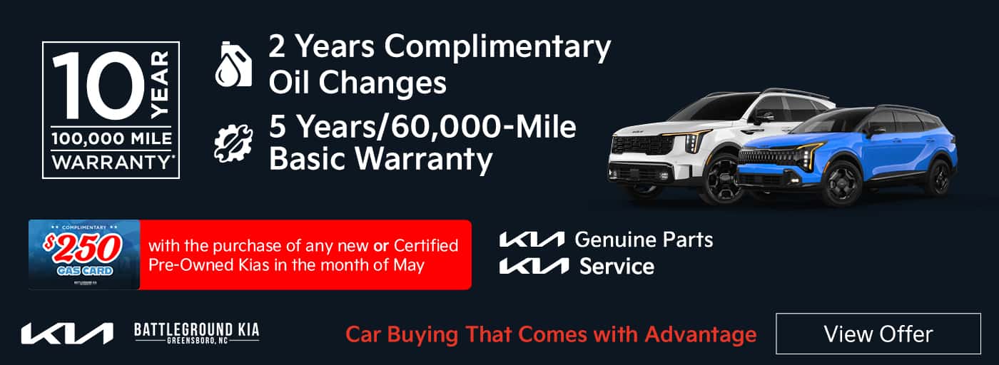 Two years of complimentary oil changes