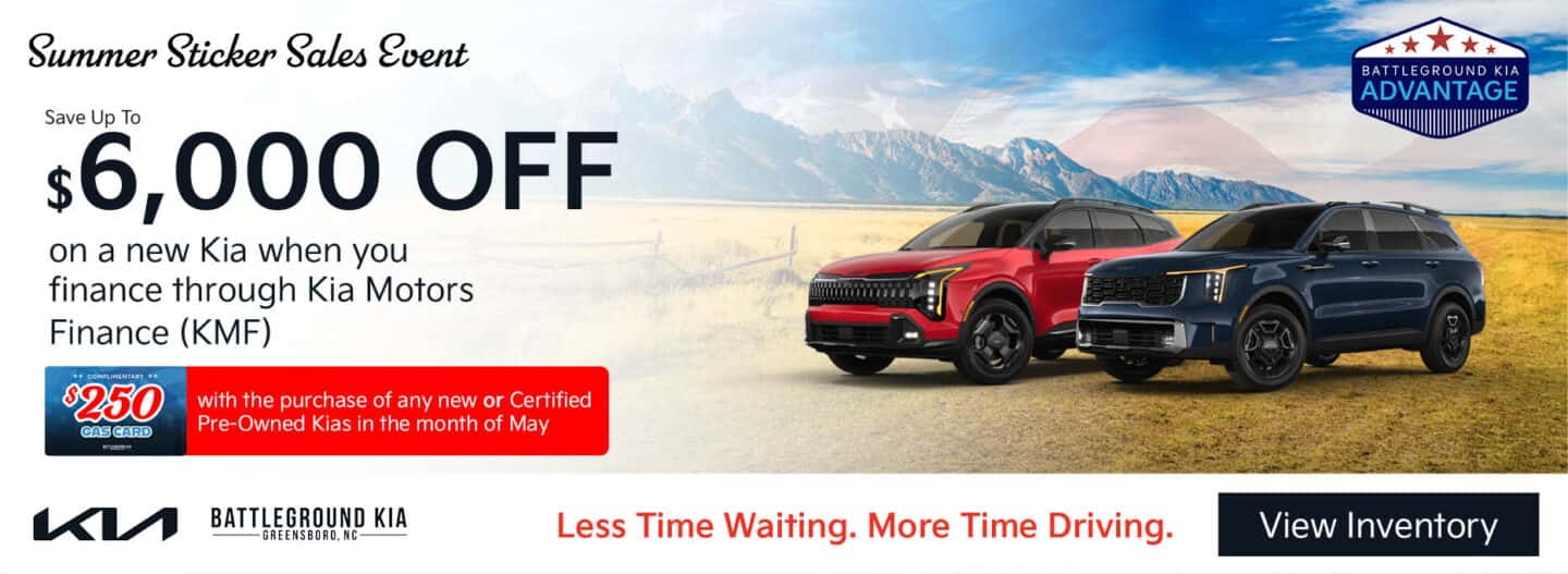 Save up to $6,000 off a new Kia