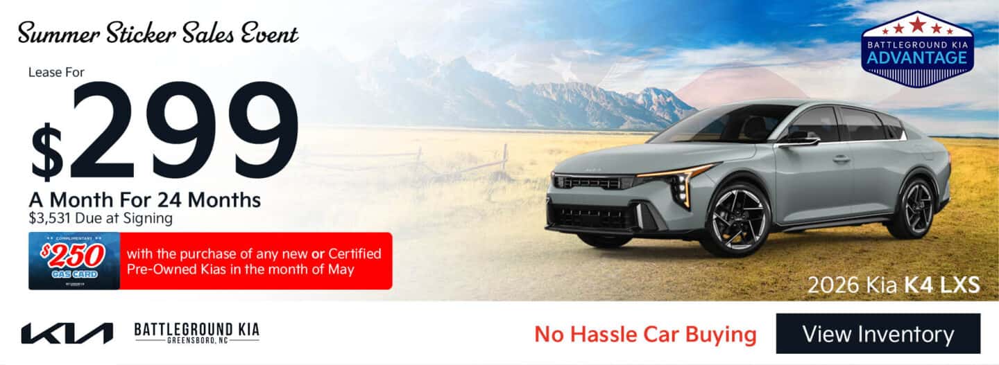 Lease a New 2026 Kia K4 LXS for $299 a Month for 24 Months
