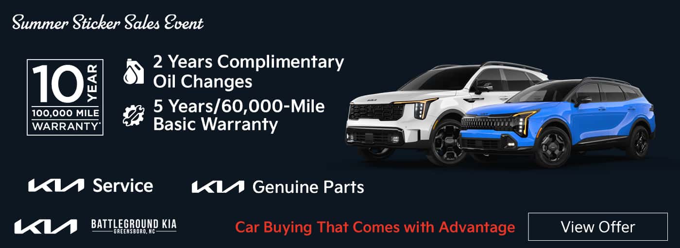 Get 2 Years of Complimentary Oil Changes and 10,000 Miles Warranty