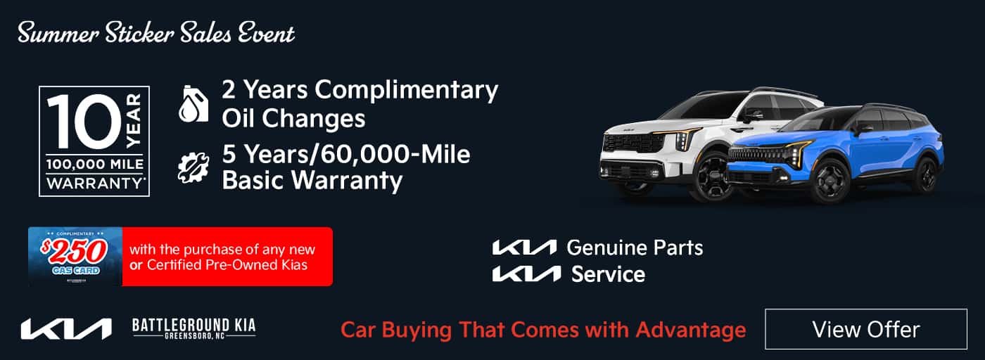 Get 2 Years of Complimentary Oil Changes and 10,000 Miles Warranty
