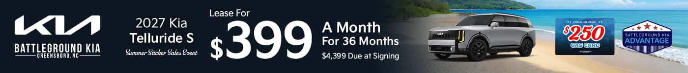 Lease a new 2027 Telluride for $399 a Month for 36 Months