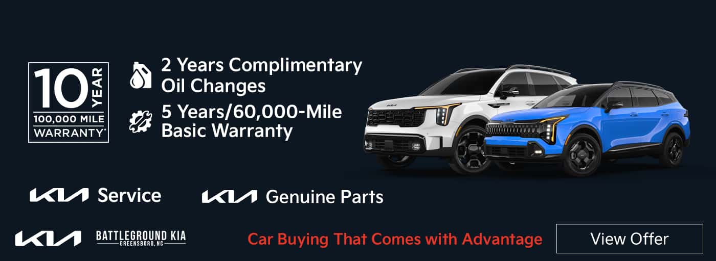 et 2 Years of Complimentary Oil Changes and 10,000 Miles Warranty
