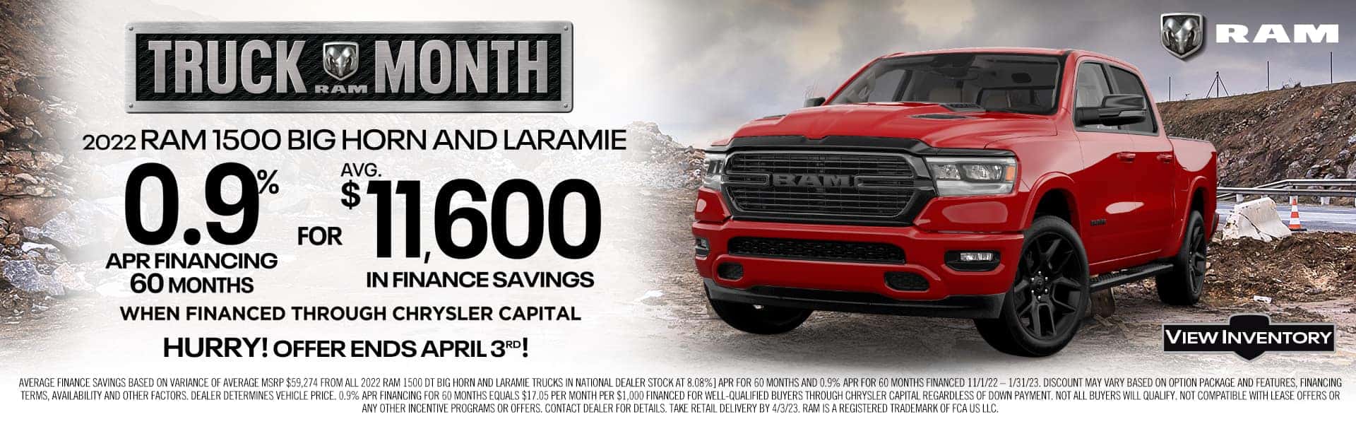 Ram 1500 Sale .9% APR 60 Months