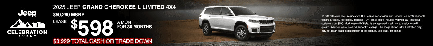 Jeep Grand Cherokee Lease $598 month