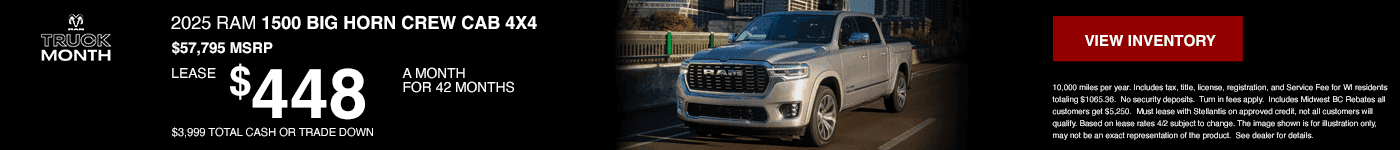 $448 Ram 1500 Big Horn Lease
