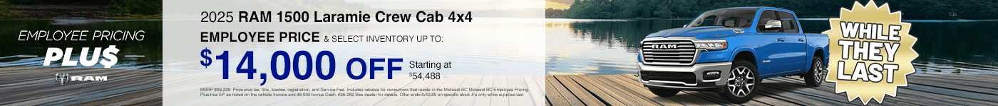Ram 1500 Laramie $14,000 OFF