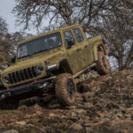 The Jeep Gladiator conquering rough terrain