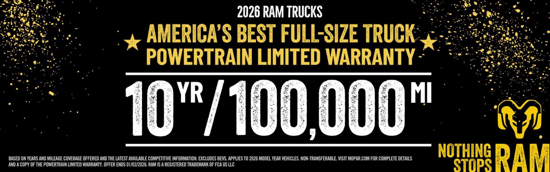 Ram 10yr 100,000 Powertrain Warranty