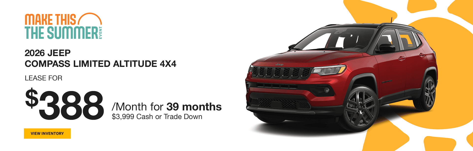 2026 Jeep Compass Lease $388