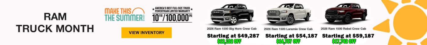 2026 Ram 1500 Truck Month Sale