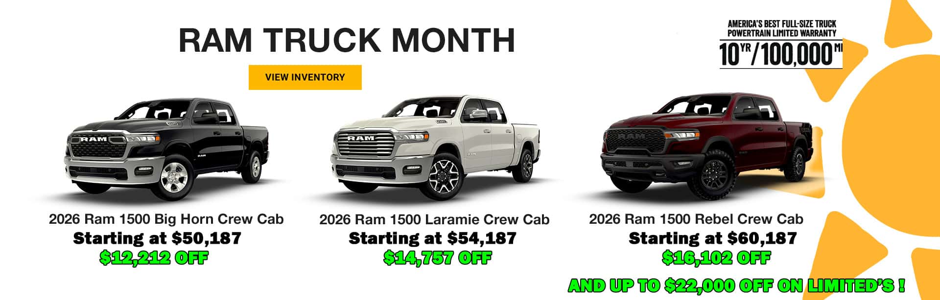 Ram 1500 Sale Special