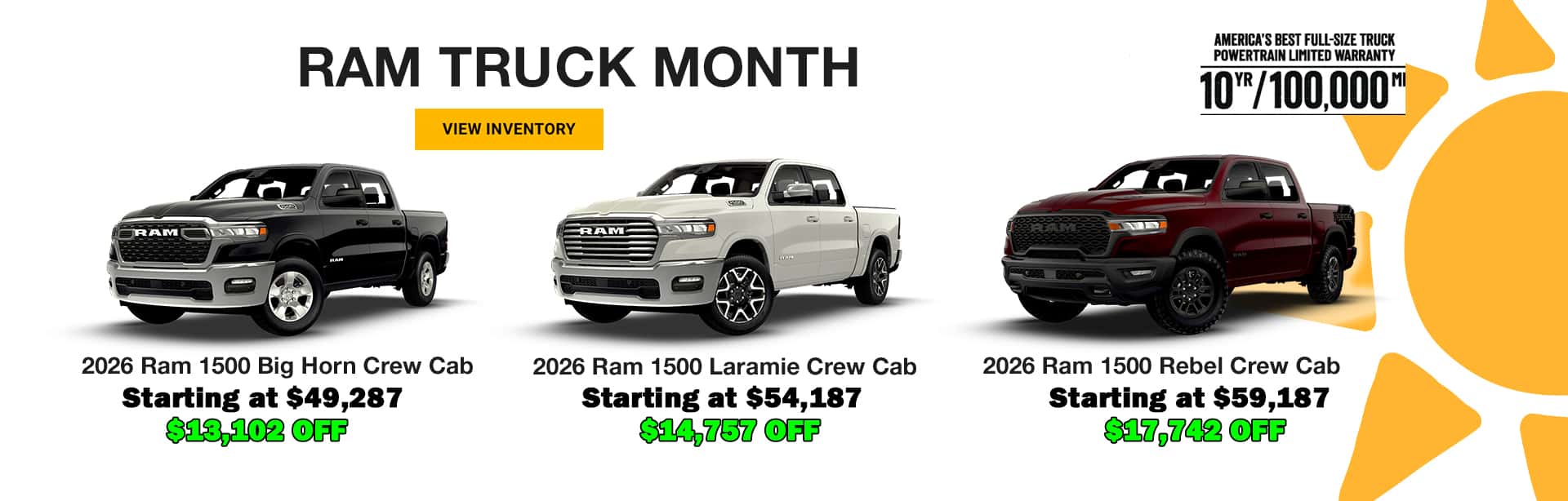 2026 Ram 1500 Truck Month Sale