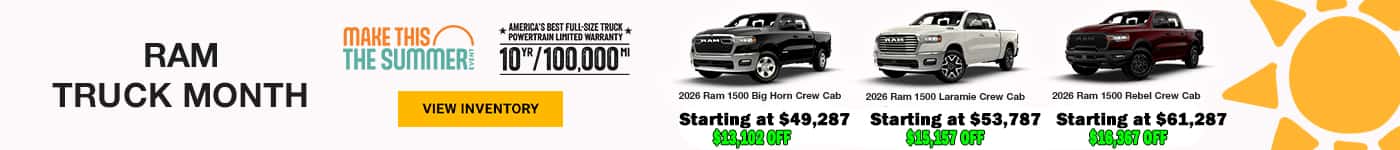 2026 Ram 1500 Truck Month Sale