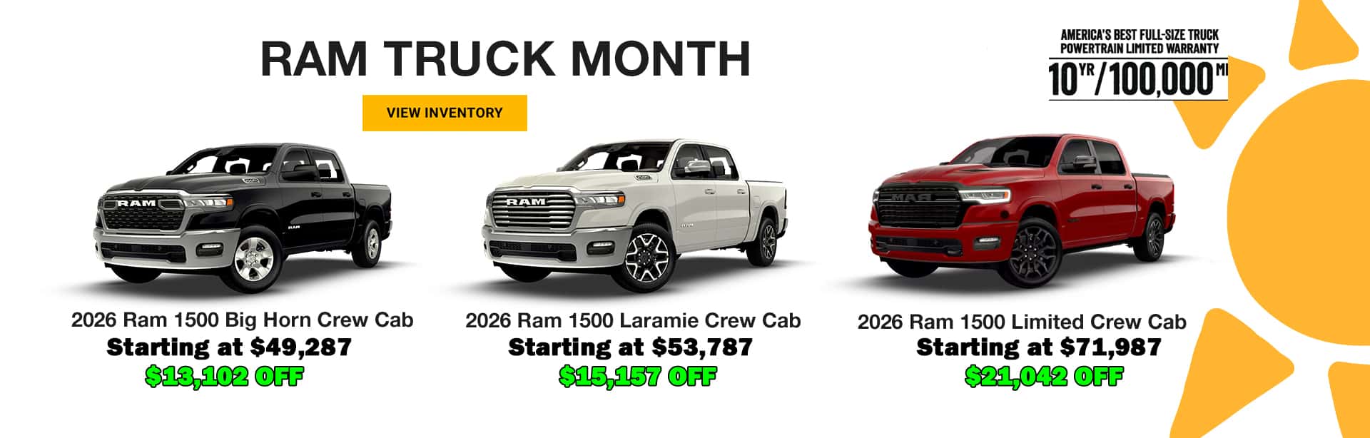 2026 Ram 1500 Truck Month Sale