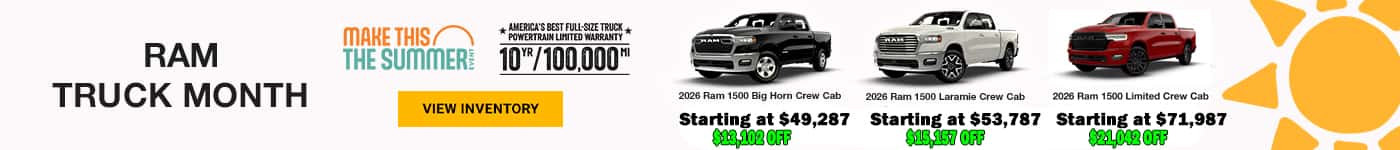 2026 Ram 1500 Truck Month Sale
