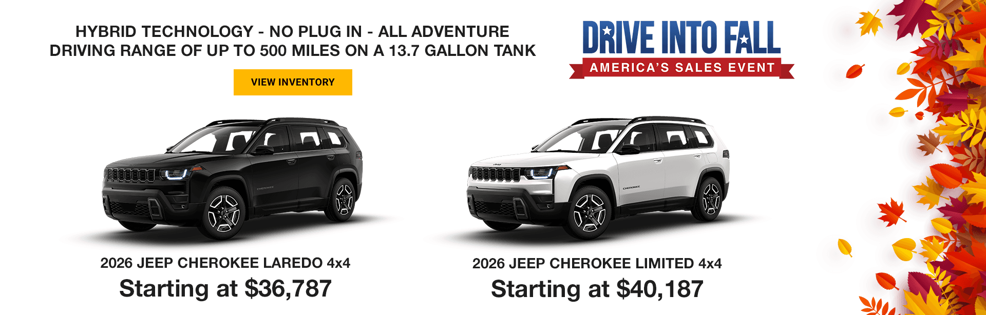 Jeep Cherokee Fall Sales Event