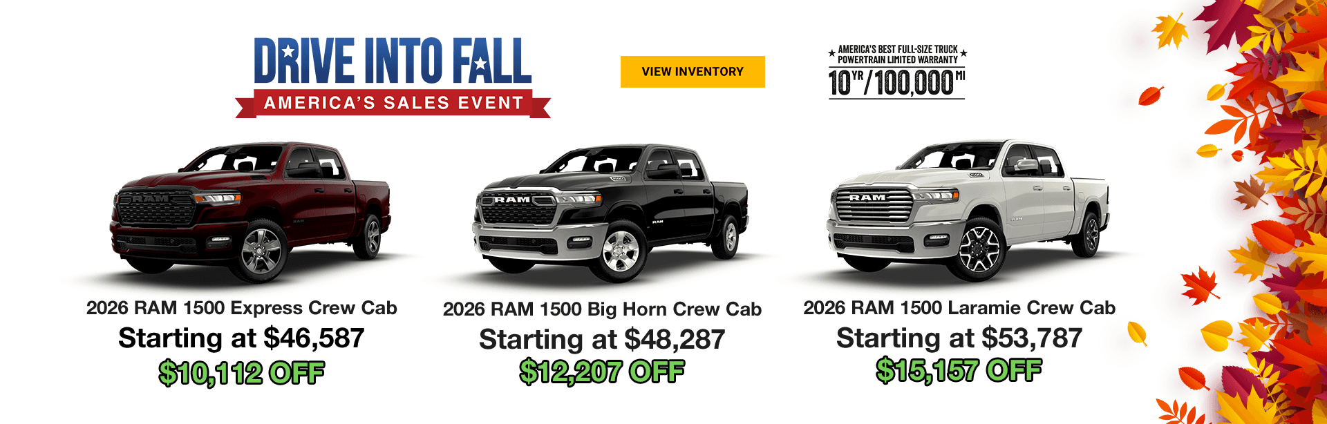 Ram 1500 Fall Sales Event