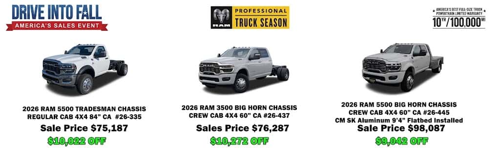 Commercial Chassis Cab Sale