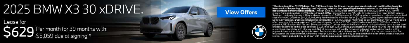 2025 BMW X3 30 xDRIVE. 