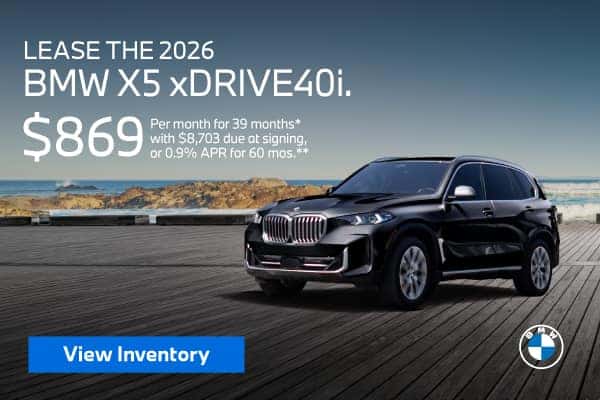 LEASE THE 2026 BMW X5 xDRIVE 40i.