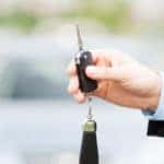 hand holding car keys