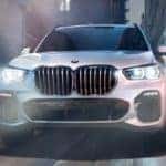 White 2020 BMW X5 in Alley