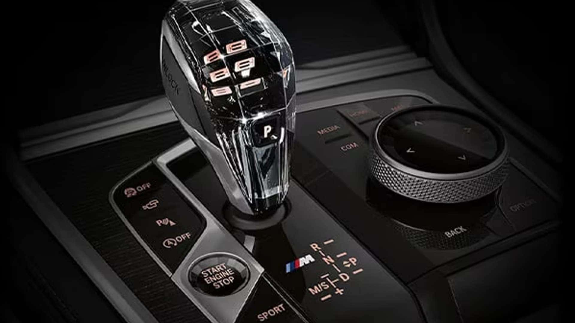 Close Up of Gear Shift on 2025 BMW 8 Series Convertible