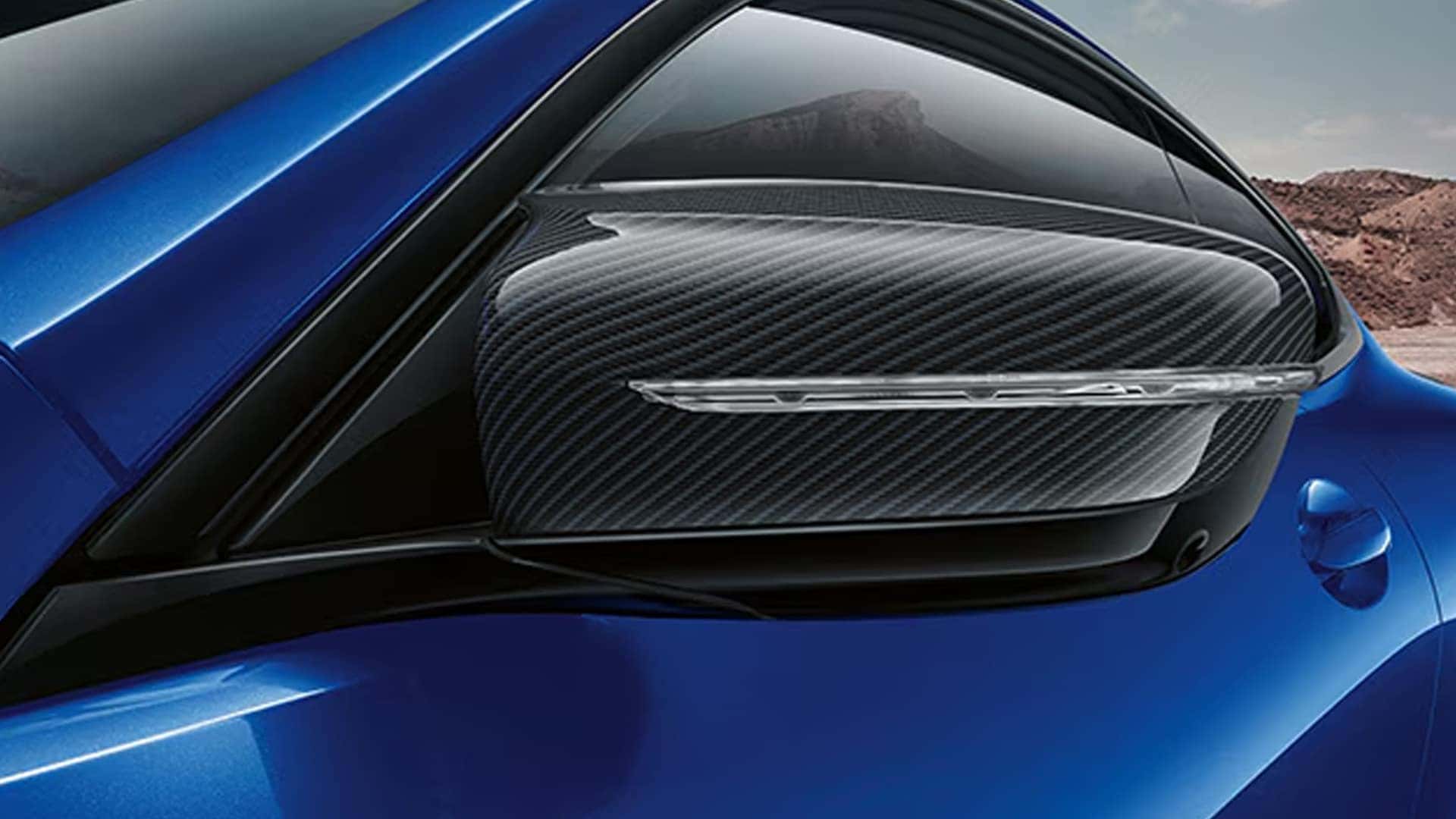 Close Up of Rear View Mirror of 2025 BMW 8 Series Coupe