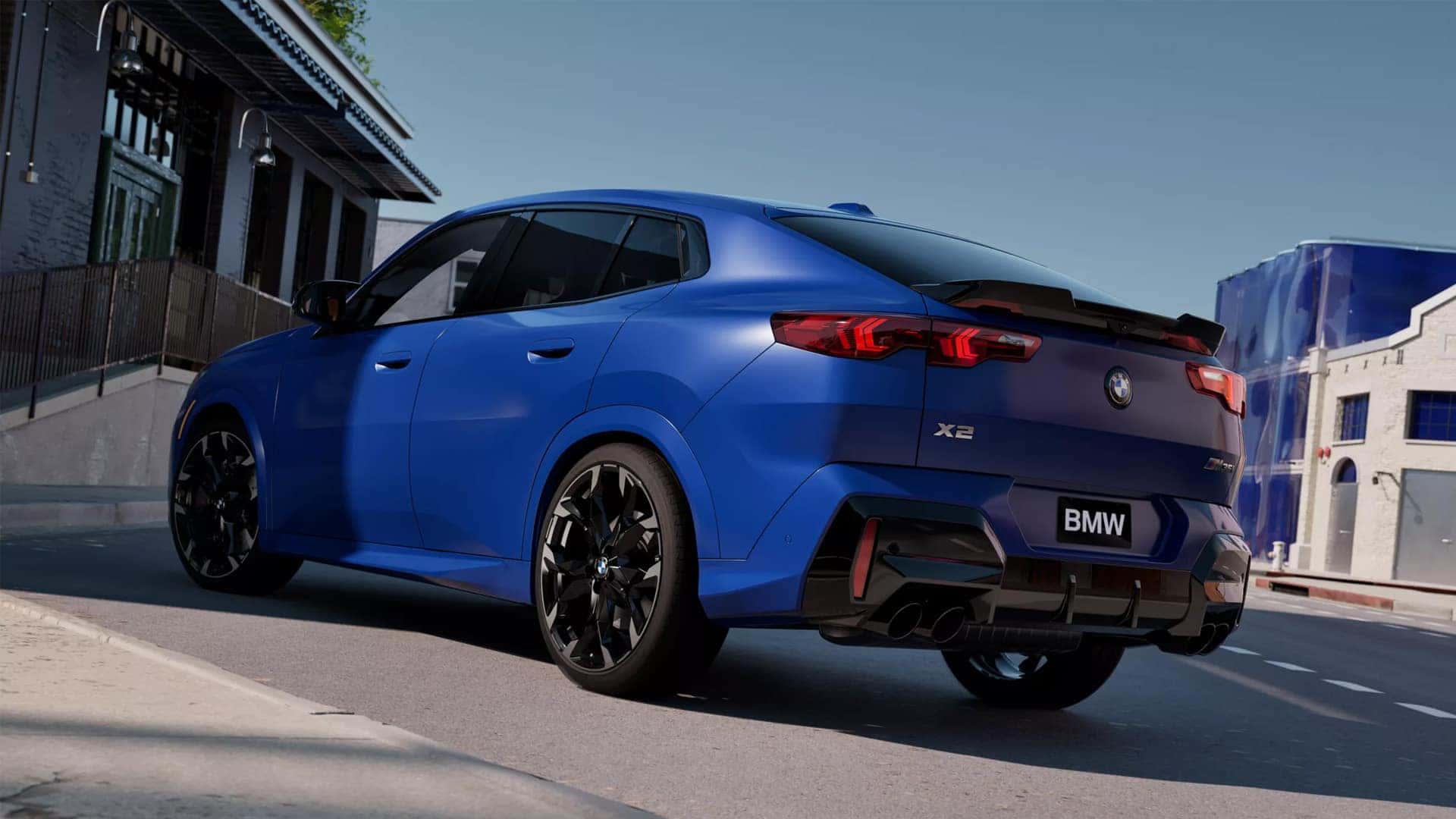 Back View of 2025 BMW X2 M35i on the Street