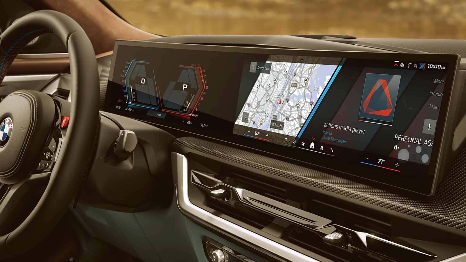 Dashboard Screen with Navigation on 2025 BMW XM