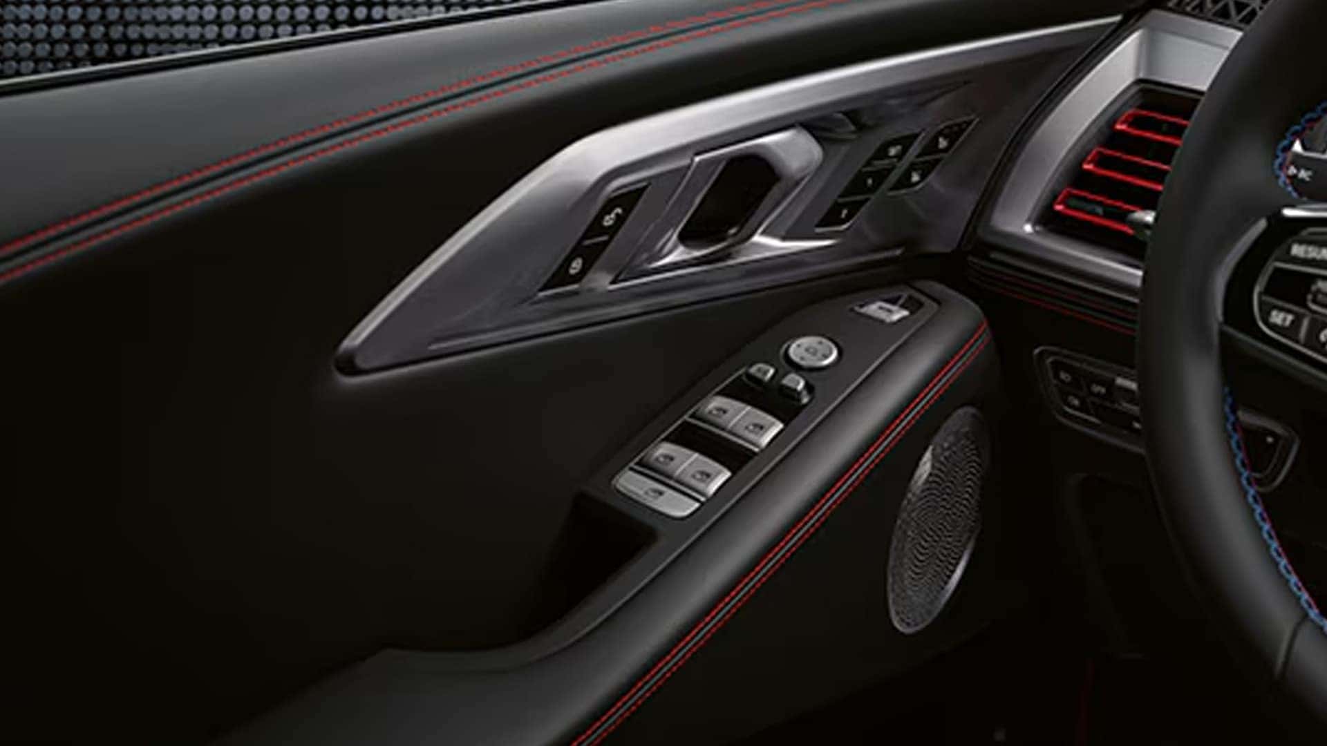 Red Detailing on Black Interior of 2025 BMW XM