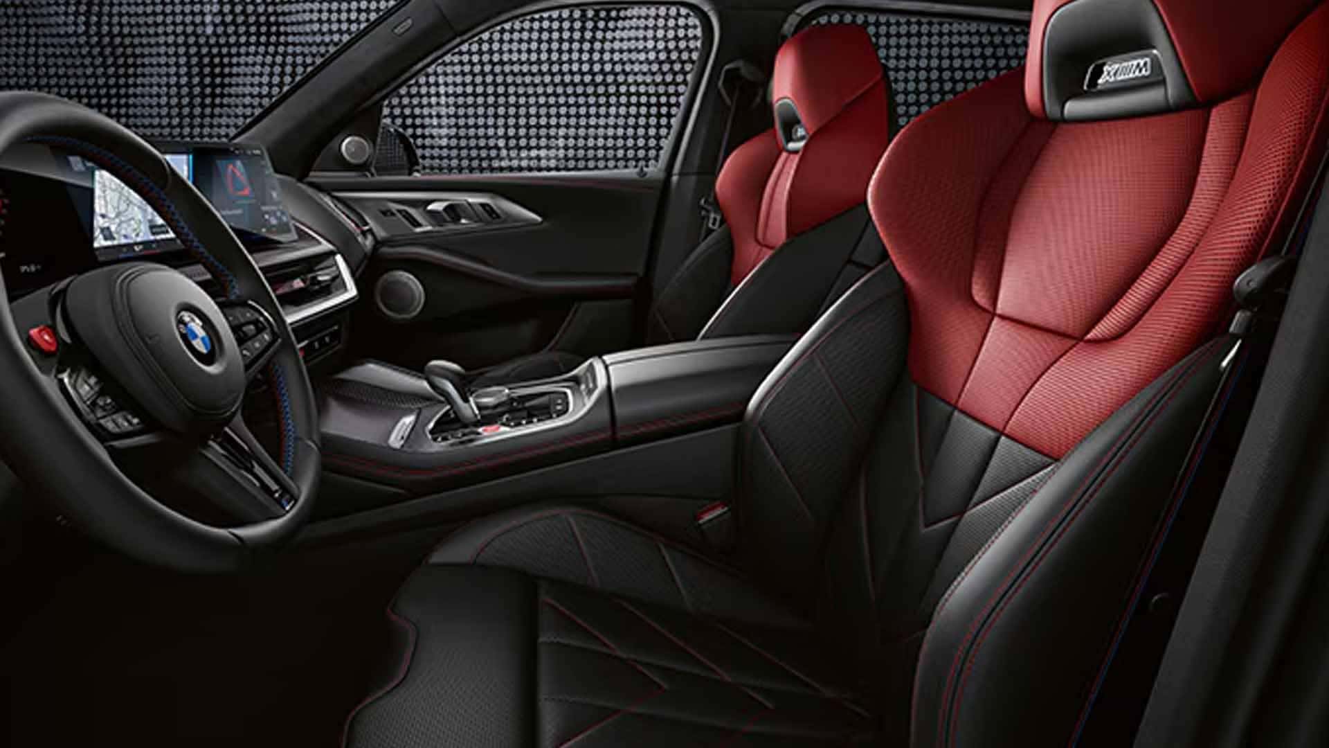 Red and Black Interior Seating of 2025 BMW XM