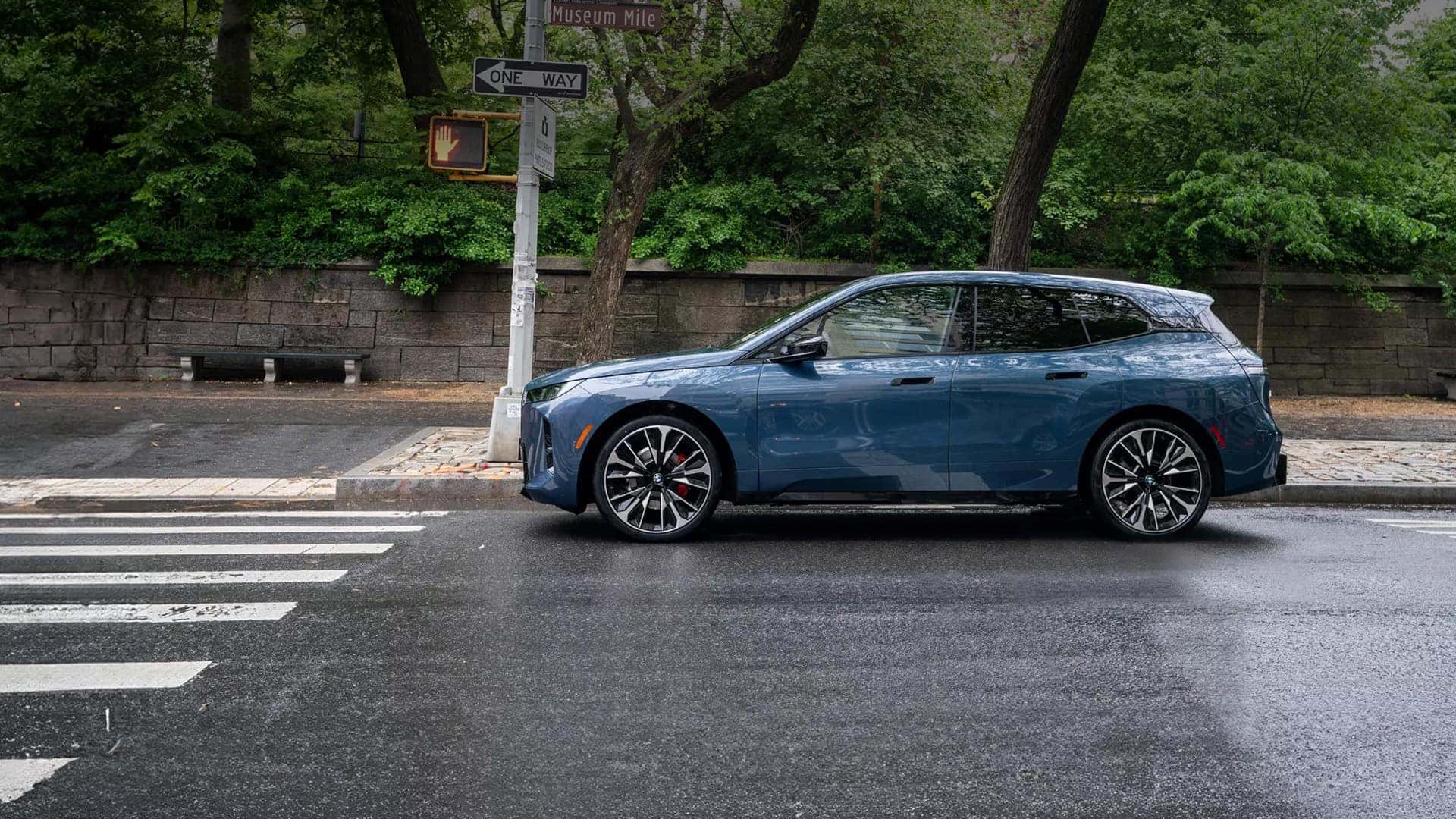2026 BMW iX at a Stoplight