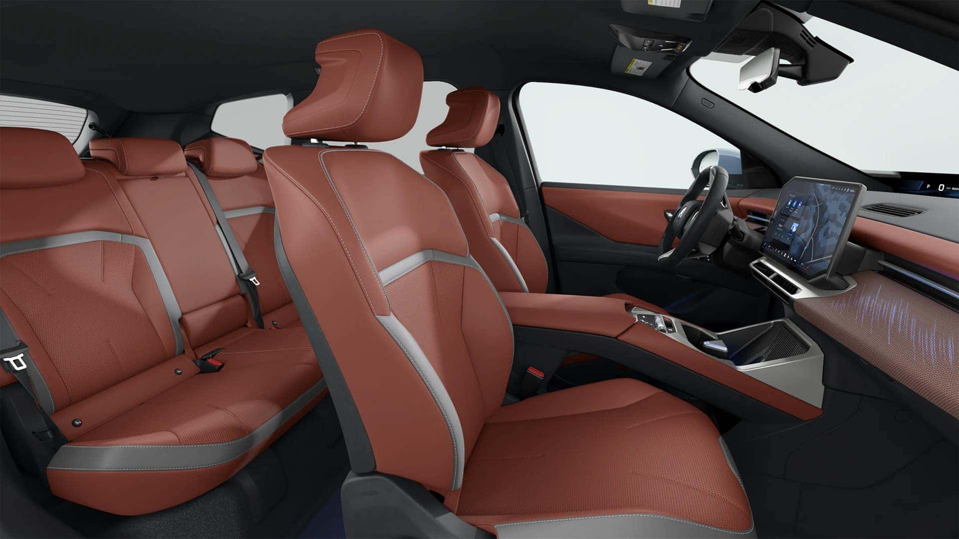 Orange seating interior of 2026 BMW iX3