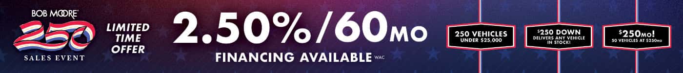 Bob Moore 250 Sales event - Pencil banner
