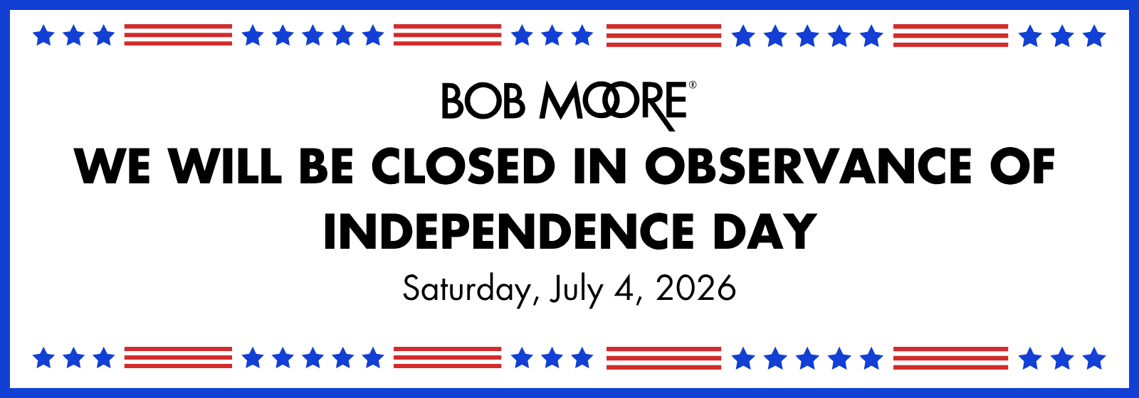 Closed for independence day
